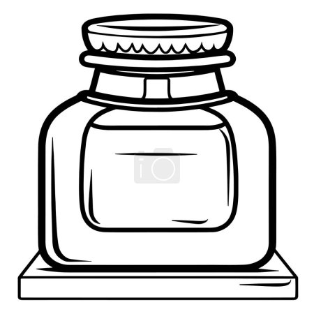 Simplified printer ink bottle illustration for diverse digital and print projects.