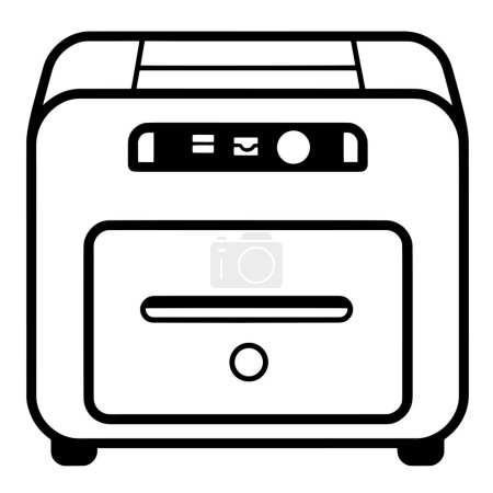 Ilustración de impresora simplificada para diversas aplicaciones digitales e impresas.