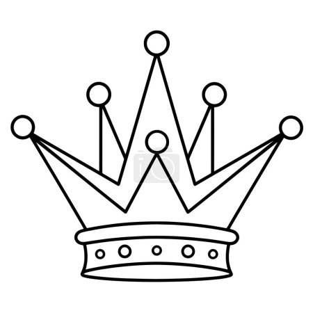 Simplified queen's crown illustration for diverse digital and print projects.