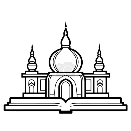 Ilustración simplificada de un esquema de libro religioso para diversos proyectos digitales e impresos.