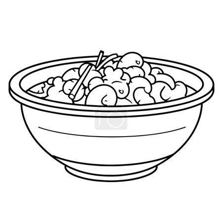 Ilustración simplificada de un esquema de plato de camarones para un uso versátil en proyectos digitales e impresos.