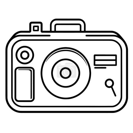 Simplified retro camera illustration for diverse digital and print projects.