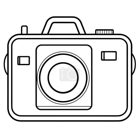 Simplified retro camera illustration for diverse digital and print projects.