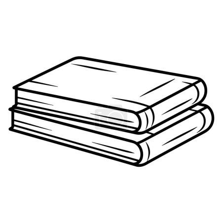 Vereinfachte Illustration von Schulbüchern für den vielseitigen Einsatz in Digital- und Printprojekten.