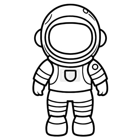 Minimalistische Darstellung von Astronauten, perfekt für Science-Fiction-Grafiken und Raumfahrtkonzepte.