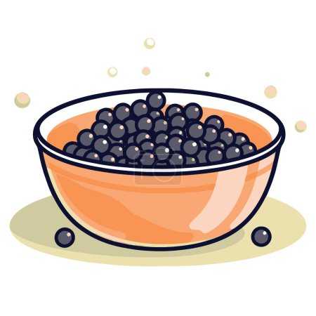 Crisp vector illustration of caviar icon, ideal for food packaging or upscale restaurant logos.