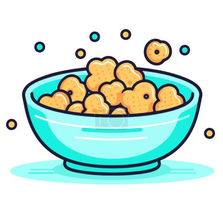 Photo for Crisp vector illustration of a cereal icon, ideal for nutrition guides or culinary graphics. - Royalty Free Image