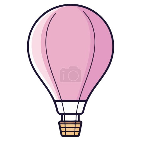 Téléchargez les illustrations : Une icône de ballon à air conçu pour les graphiques vectoriels, parfait pour les illustrations sur le thème du voyage et des activités récréatives. - en licence libre de droit