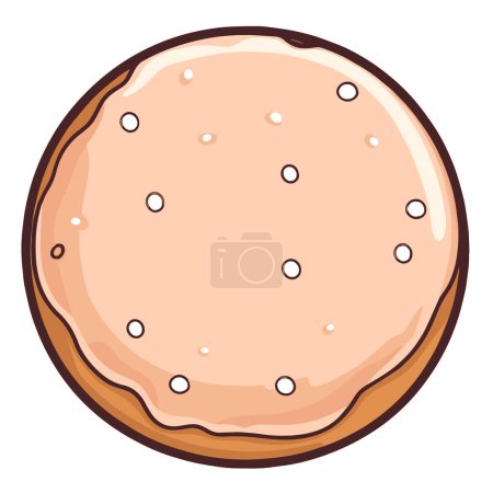 Vector crujiente representación de un icono de rosquilla, perfecto para el envasado de alimentos o diseños culinarios.