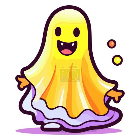 Téléchargez les illustrations : Une icône représentant un personnage fantôme d'Halloween en format vectoriel, adapté pour illustrer des dessins d'horreur - en licence libre de droit