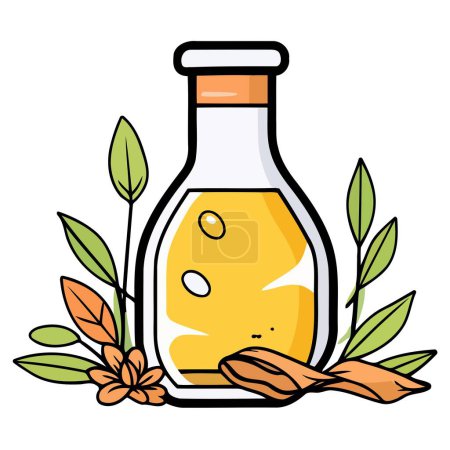 Illustration for An icon depicting an alternative Ayurveda medicine remedy - Royalty Free Image