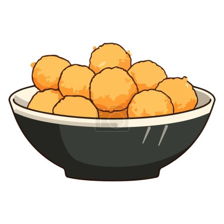 An icon of arancini in vector format, suitable for representing Italian cuisine, rice balls, or food illustrations.