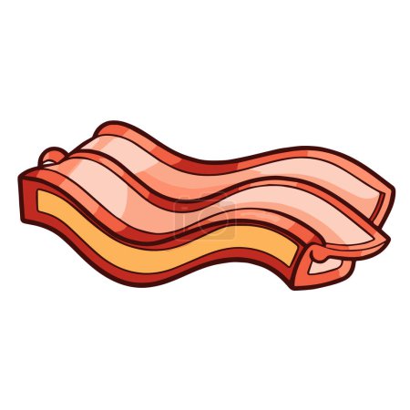Photo for Crisp vector illustration of a bacon icon, perfect for restaurant logos or culinary graphics. - Royalty Free Image