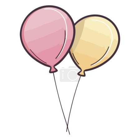 Téléchargez les photos : An icon representing balloons in vector format, suitable for depicting events, decorations, or birthday celebrations. - en image libre de droit