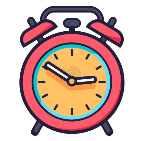 Un icono de despertador en formato vectorial, adecuado para representar la gestión del tiempo y despertar alarmas.
