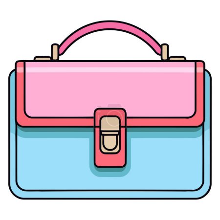 An icon representing a flat bag in vector format, suitable for depicting handbags