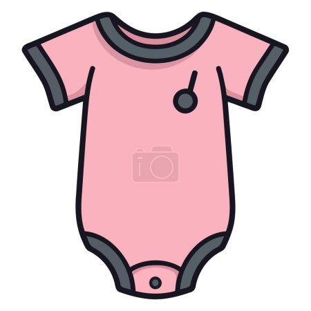 Un icono que representa un traje de bebé en formato vectorial, adecuado para representar la ropa de bebé
