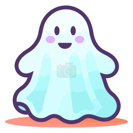 Téléchargez les illustrations : Une icône représentant un personnage fantôme d'Halloween en format vectoriel, adapté pour illustrer des dessins d'horreur - en licence libre de droit