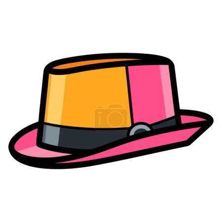 Detailed vector  of a stylish Homburg hat icon, ideal for formal attire concepts.