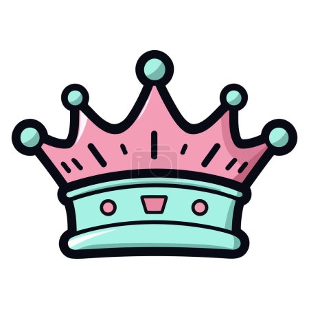 Ilustración de Vector detallado de un icono de corona de rey, ideal para gráficos majestuosos y reales. - Imagen libre de derechos