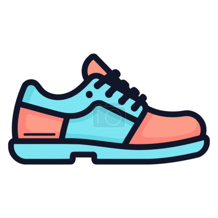 Ilustración de Vector detallado del icono de zapatos de seguridad laboral, ideal para la seguridad ocupacional y gráficos de engranajes de protección. - Imagen libre de derechos