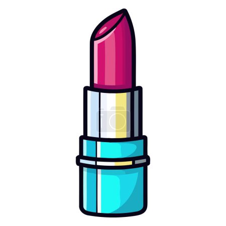 Téléchargez les illustrations : Le d'une icône de rouge à lèvres, capturant l'essence de la beauté et des cosmétiques avec un design élégant. - en licence libre de droit