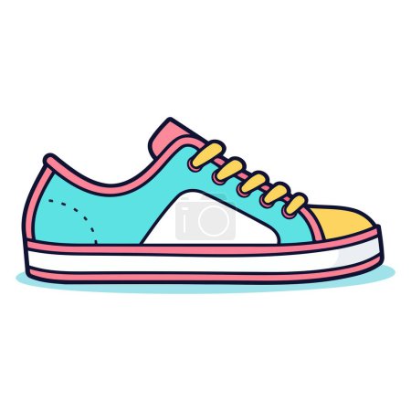 Illustration for An outline vector icon for male shoes, showcasing typical shoe designs for men with clean and straightforward look. - Royalty Free Image