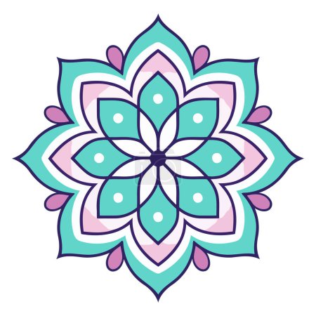 Ilustración de Un icono de vector de contorno de mandala con elementos de diseño de lujo - Imagen libre de derechos