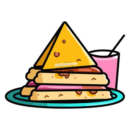 Eine vektorbasierte Ikone eines Monte Cristo Sandwiches