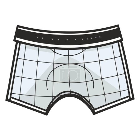 A vector based line icon for men's swimming trunks