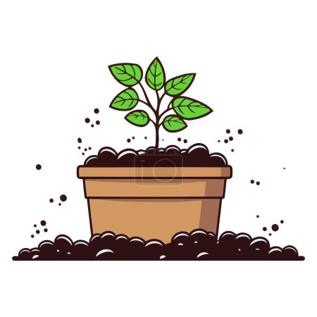 Une icône vectorielle d'un supplément à base de plantes à l'extrait de tulsi biologique, avec un design simple