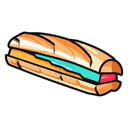 Une icône vectorielle de pain au levain, avec un contour simple avec un pain rustique et des marques de notation