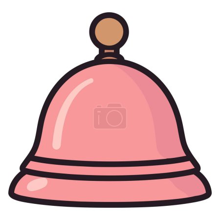 An icon illustrating a bell, designed in a basic vector format, indicating ringing or alerting.