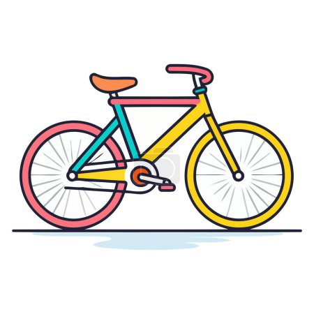 Illustration for An icon representing a bicycle, designed in a simple vector style, symbolizing transportation and recreation. - Royalty Free Image