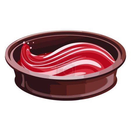 Vektor-Illustration einer reichhaltigen Schokoladenkaskade in ein Symbol, perfekt für süße Designs.