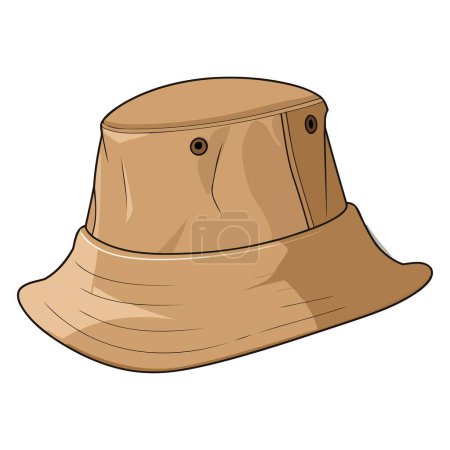 Icon representing a bucket hat in a cartoonish style, suitable for sticker or playful illustrations.