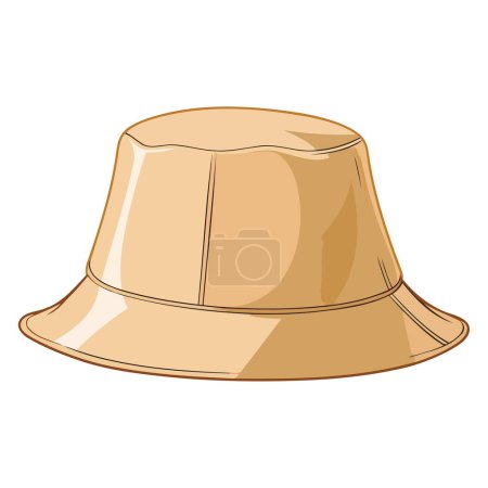 Icon representing a bucket hat in a cartoonish style, suitable for sticker or playful illustrations.