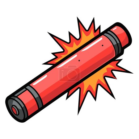 Whimsical vector graphic depicting an isolated cartoon cracker icon.