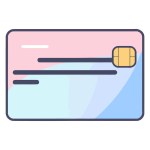 Illustration of a credit card icon, perfect for finance or payment related projects.