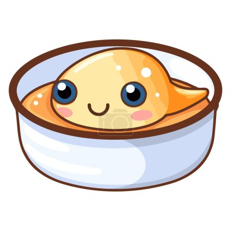 Photo for Illustration of a charming eel soup icon, representing a savory delicacy with a touch of whimsy. - Royalty Free Image