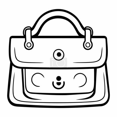 Photo for Simple line art a cute purse in vector style. - Royalty Free Image