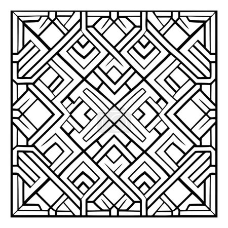 Ikonenvektor eines gemusterten Teppichs mit geometrischen Mustern für kreative Projekte.