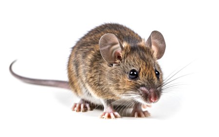 Brown mouse isolated on white background.