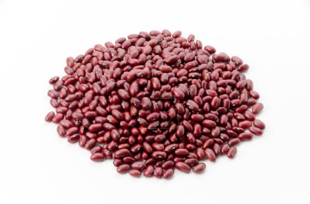 Red kidney beans on white background