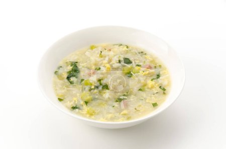 Japanese food, Ojiya (rice porridge with vegetables and luncheon meat)