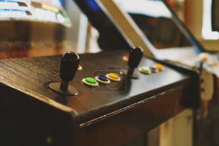 Photo for Joystick on arcade video game machine. - Royalty Free Image