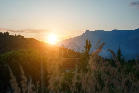Photo for Sunset over Monte Petrella mountain in Italy. - Royalty Free Image