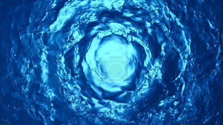 Foto de Texture of splashing water surface, top shot, tunnel shape. Abstract beverage background, freeze motion. - Imagen libre de derechos