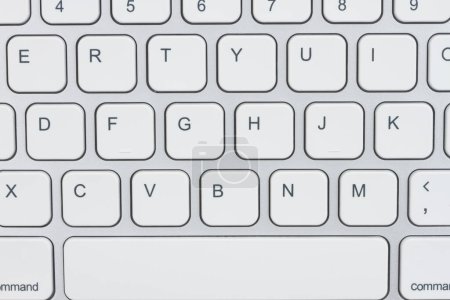 Photo for Closeup of low profile gray keyboard for your online shopping message - Royalty Free Image
