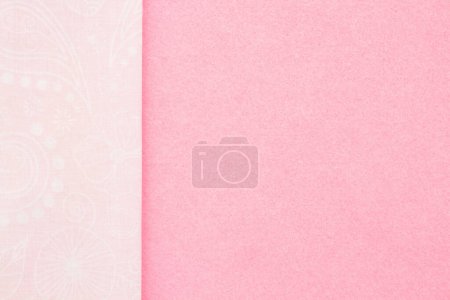 Photo for Pink and white love background with ribbon with swirls for your girl or anniversary message - Royalty Free Image